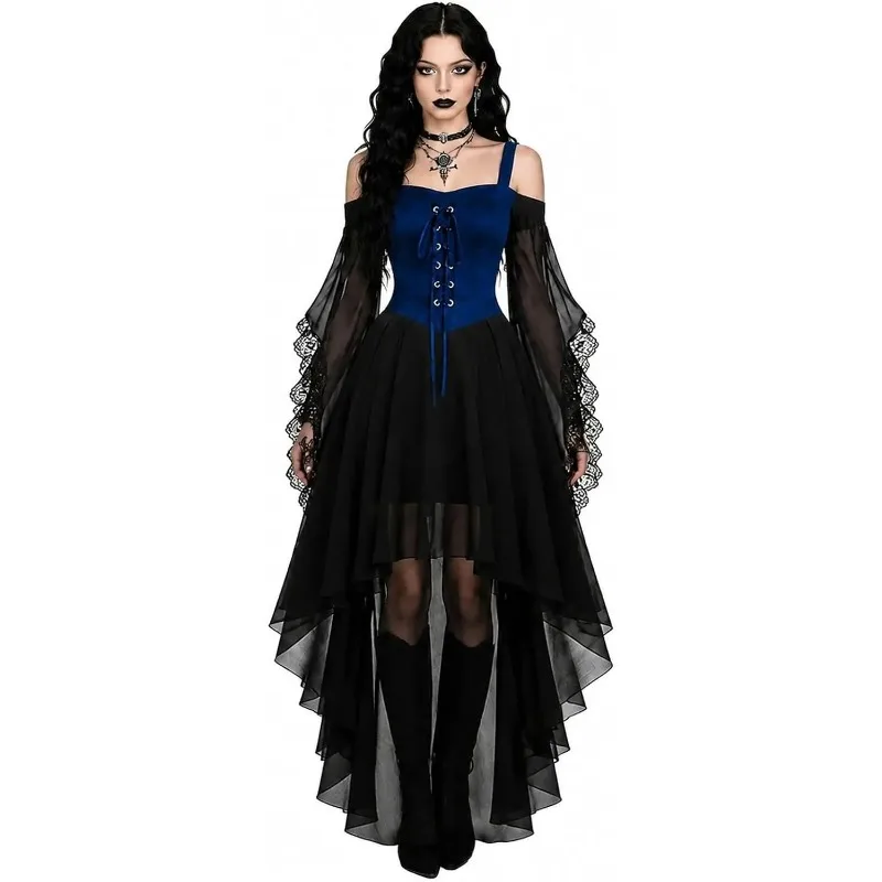 Robe Vampire à Manches Papillon en Résille – photo 7