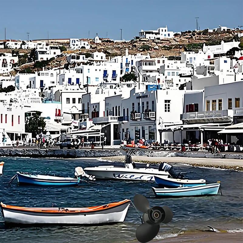 

Captain Aluminum Outboard Propeller 9x10.5 Fit Mercury Mariner Black Max Engine 6HP 8HP 9.9HP 15HP 8 Splines Mercury Propeller