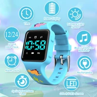 Reloj de entrenamiento para ir al baño para niños, relojes digitales recargables impermeables para niños pequeños con relojes con alarma y reloj con temporizador y recordatorio de vibración