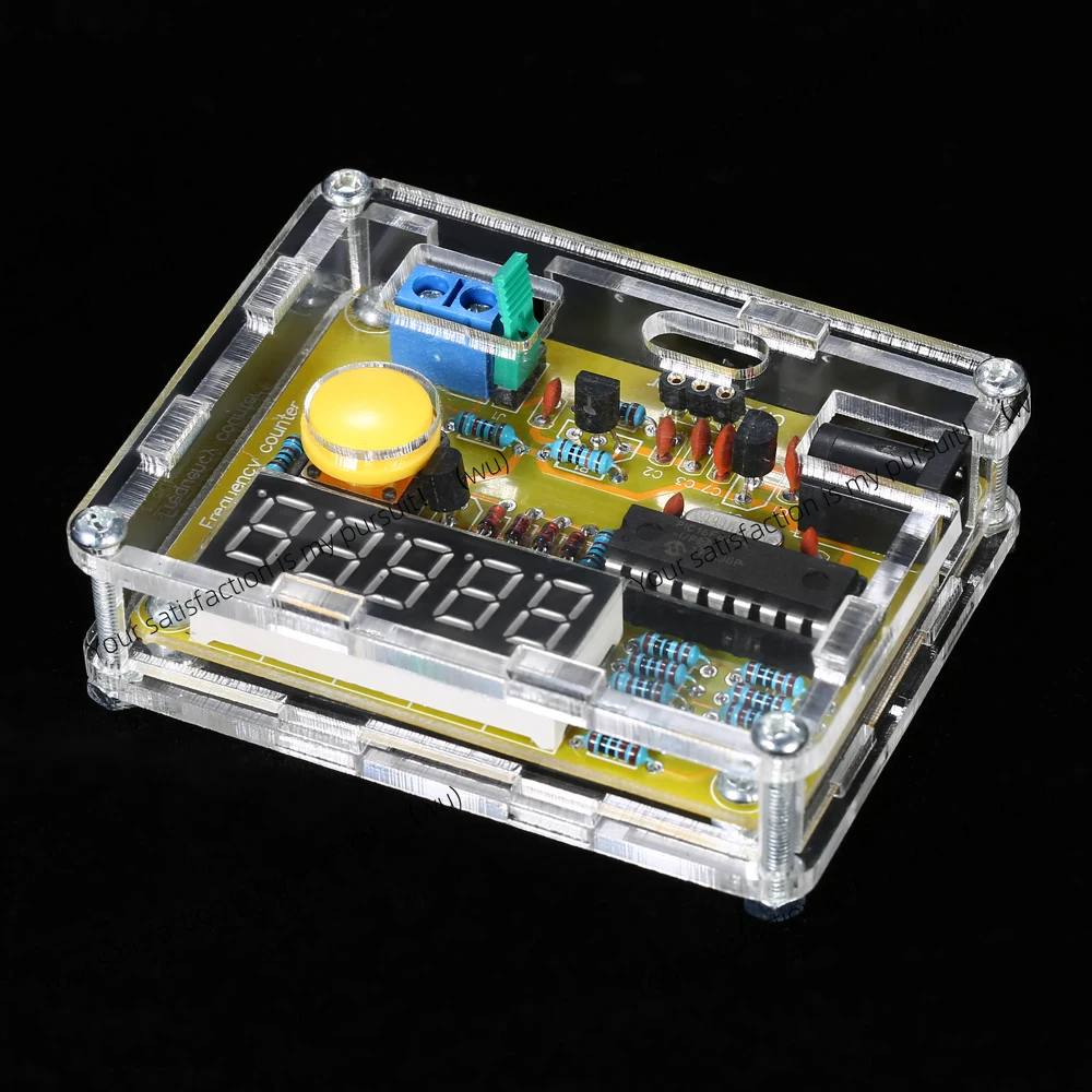 Suitable for DIY frequency digital crystal counter, oscillator tester, with transparent housing 1Hz~ 50MHz