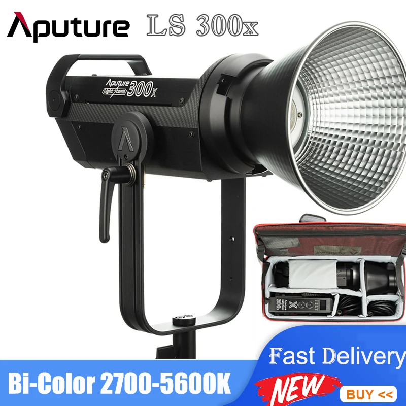 Aputure LS 300X 350W Bi-Color LED Video Light 2700K-5600K V-mount LED Studio Light Photography Lighting Profession Light Storm