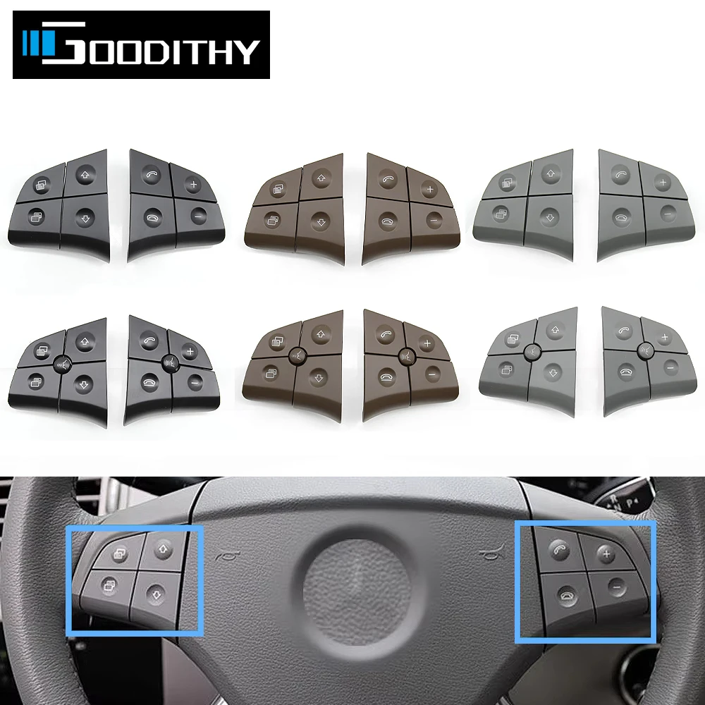 

Car Steering Wheel Multi-function Buttons Kit Phone Control Keys For Mercedes Benz W164 ML GL AMG,W245 B,W251 R Class