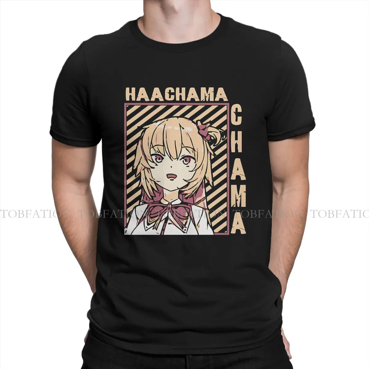 Haachama Chama Graphic TShirt Hololive Printing Tops Casual T Shirt Men