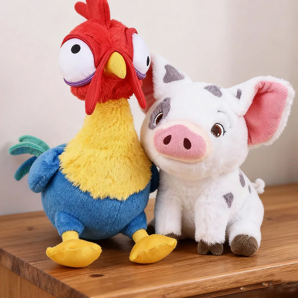 Brinquedo de Pelúcia Fofo Moana Porco e Galo, Brinquedo de Pelúcia de Anime Princesa Porco Galinha, Companheiro de Dormir, Decoração de Casa, Presente de Aniversário