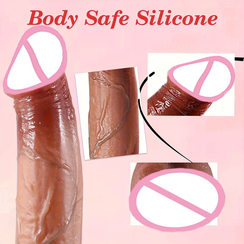This 9-Inch Thrusting, Realistic, Heated Dildo Vibrator Has 10 Vibration Modes, 10 Stretch Modes, And a 360° Rotating Suction Cu - Image 4