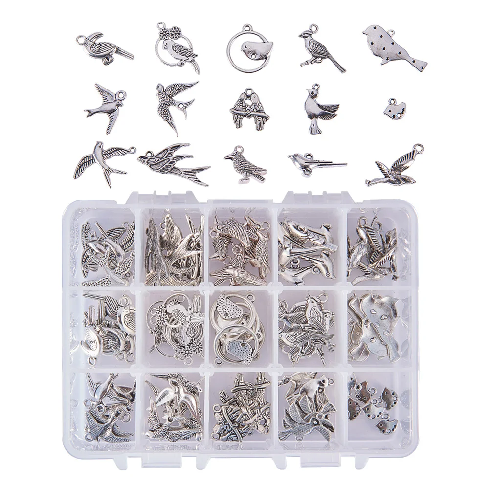 90 Pcs Alloy Pendant Charms Mixed Pattern DIY Jewelry Making Necklace Bracelet Earrings Accessories Craft Project