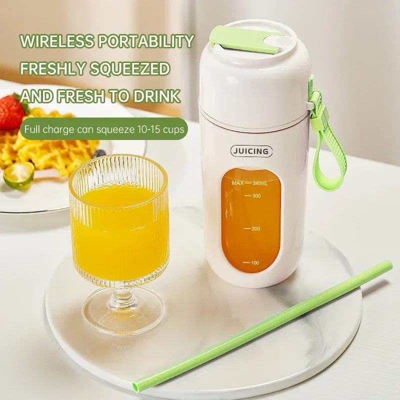 2600mAh USB Rechargeable  Juicer Cup Squeezer Juice Maker 340ML Portable Blender Electric Juicer 12 Blades Fruit Mixers