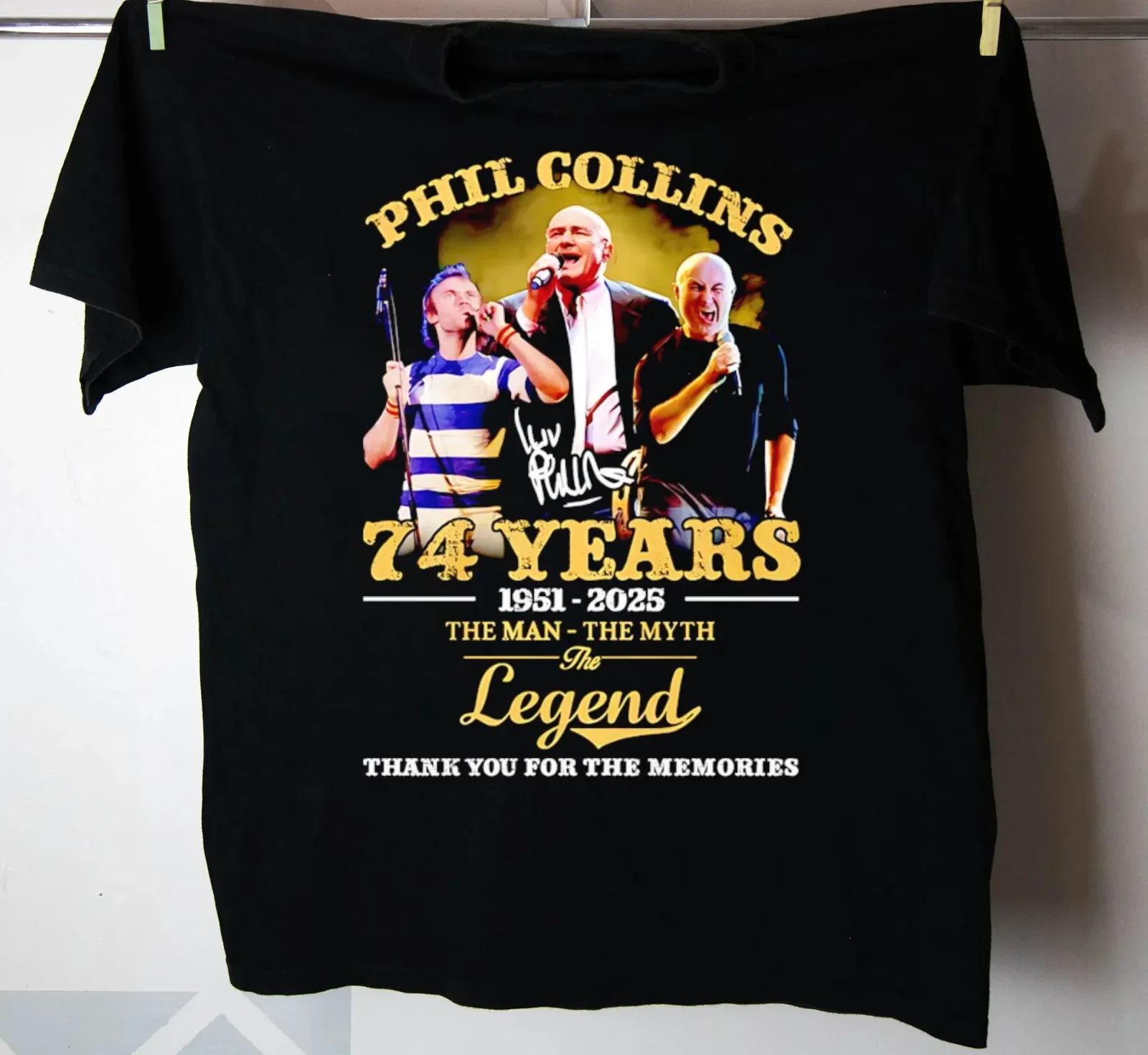 1951 2025 Phil Collins The Man The Legend Shirt Black Unisex S-5XL 1V0448