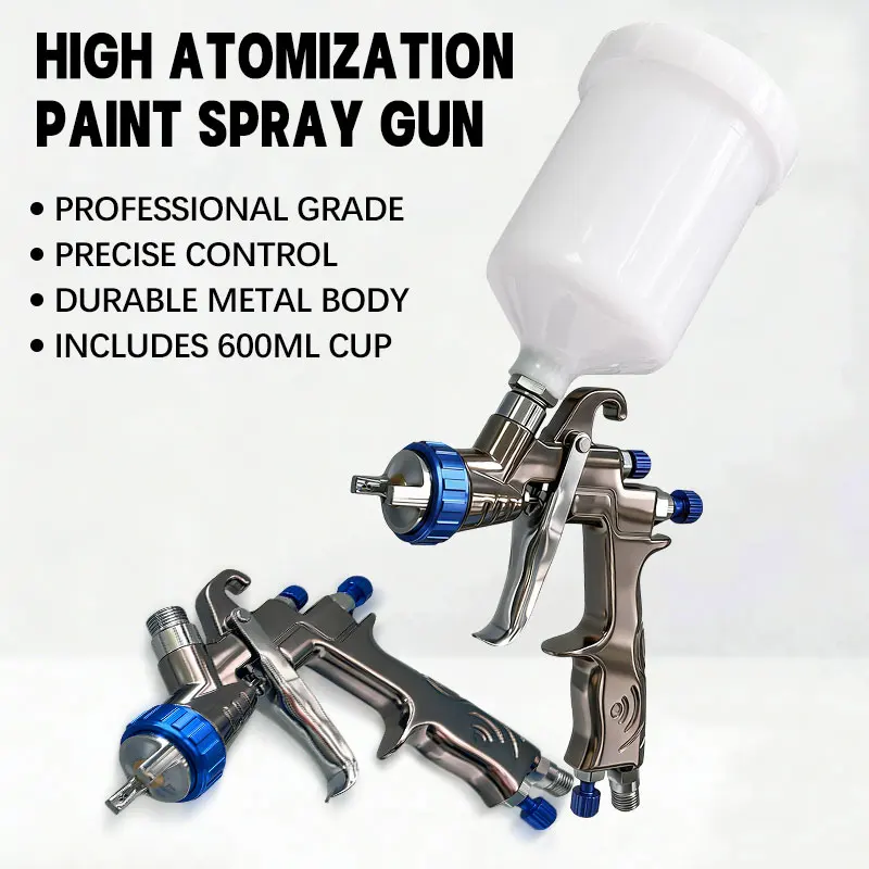 

1.7mm Furniture Paint Spray Gun HVLP Gravity Feed Sprayer for Woodworking Cabinet Home Improvement DIY Projects