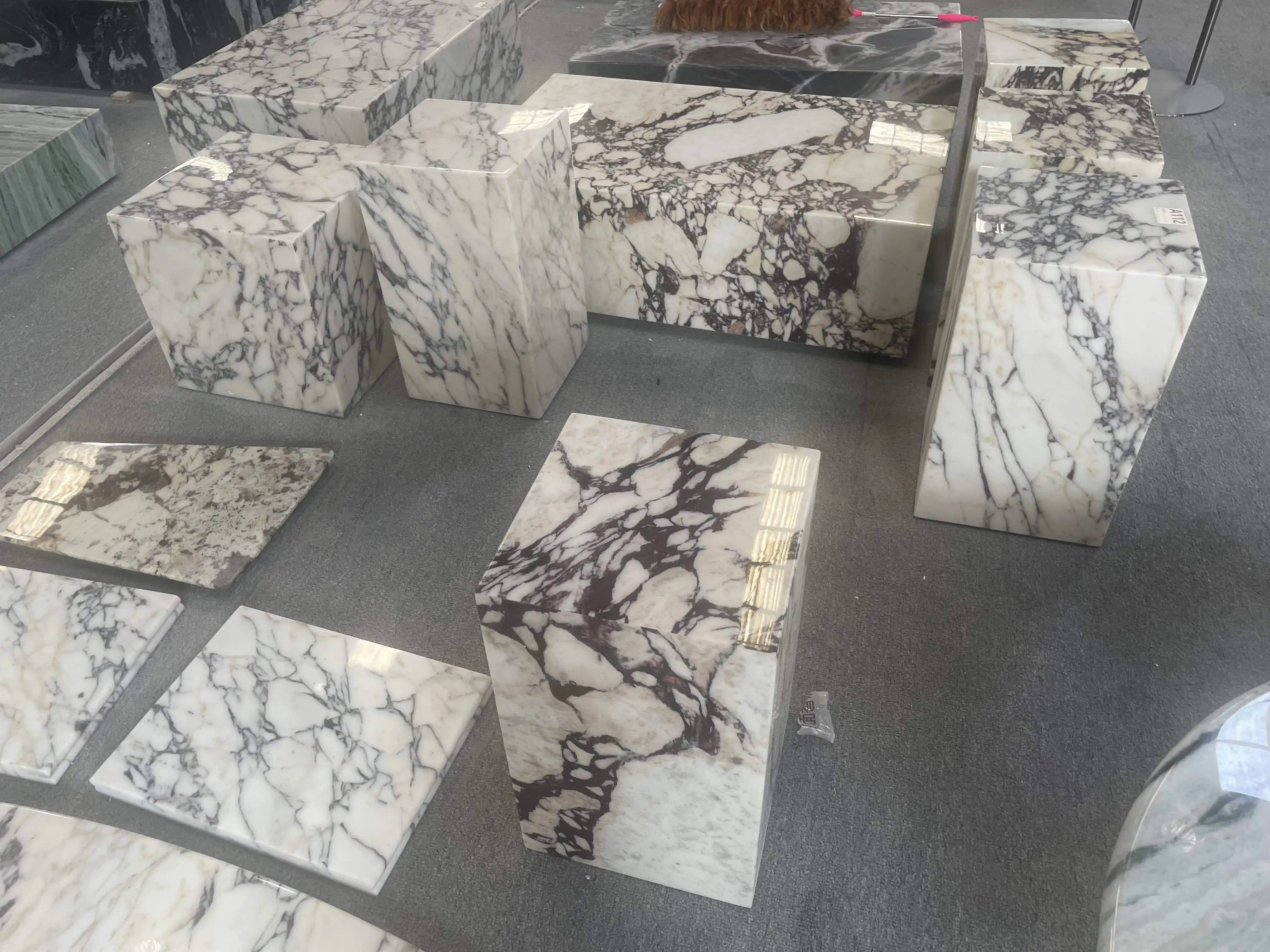 &Marble Nordic Modern Luxury Convertible Easy-clean Tall Low Plinth Stand Coffee Table Stone Plint