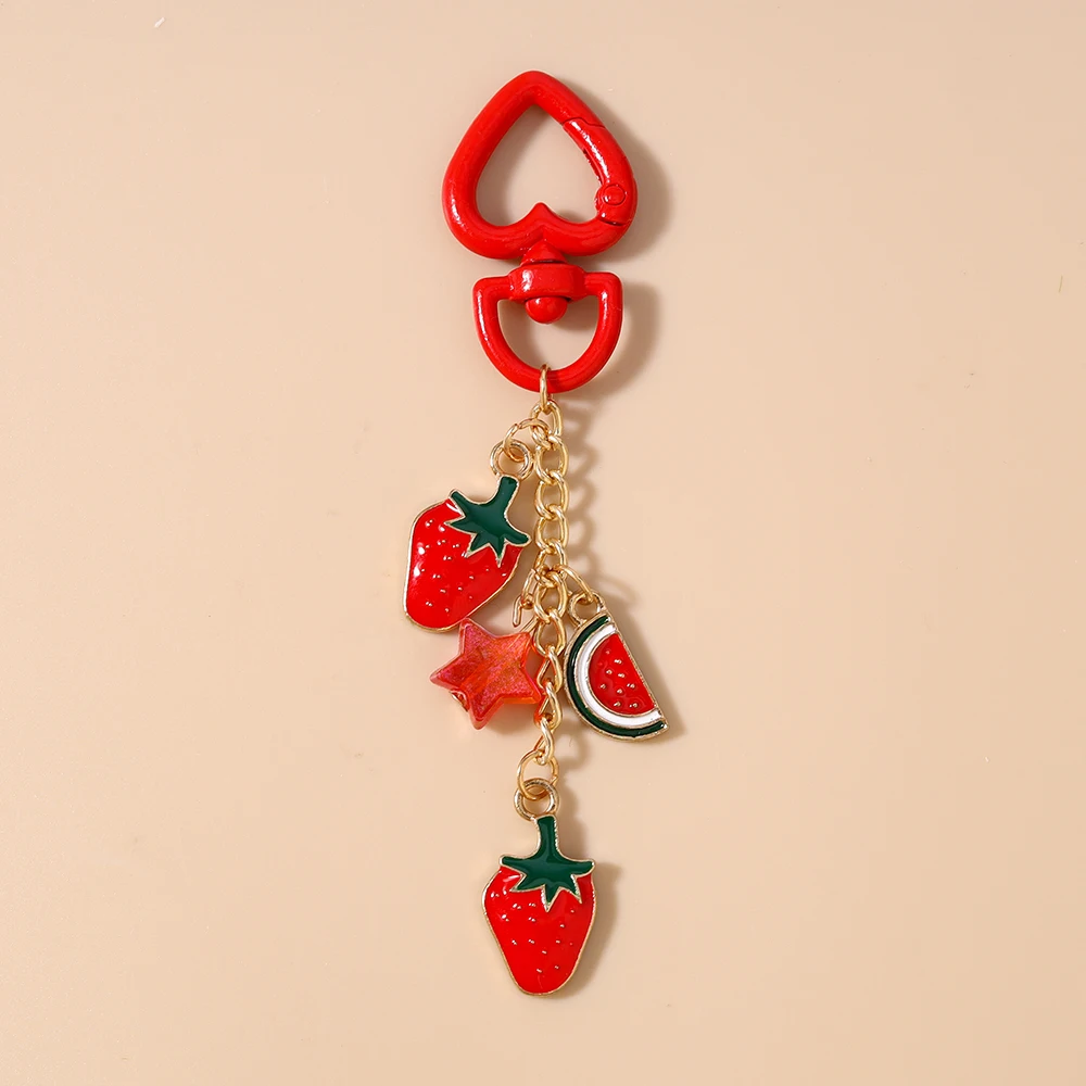 Aihua Schöne Schlüsselanhänger mit Früchten und Tieren für Frauen und Mädchen, niedlicher Schlüsselanhänger mit Hund, Katze, Schmetterling, Handtaschenanhänger, Schmuck, Geschenke – Detail 9