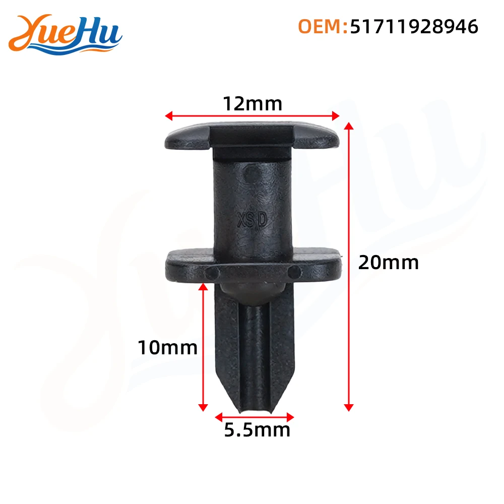 YUEHU 20PCS BM-W E34 E32 Z1 E30 Wiper Mechanism Cover Clip 1928946 51711928946