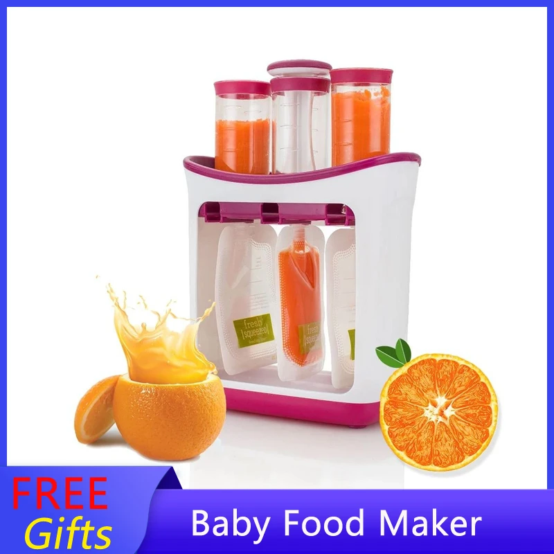 New Baby Feeding Product Newborn Food Maker Portable Toddler Infantino Squeeze Pouches babycook Fruit Juice Station For 0-6 Ages