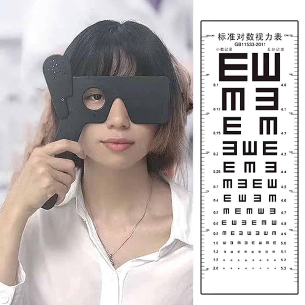 

Аксессуары для инструментов для проверки зрения, черный ручной окклюдер для глаз, блок-пластина, инструмент для медицинской оптометрии, инструмент для осмотра зрения, уход за глазами