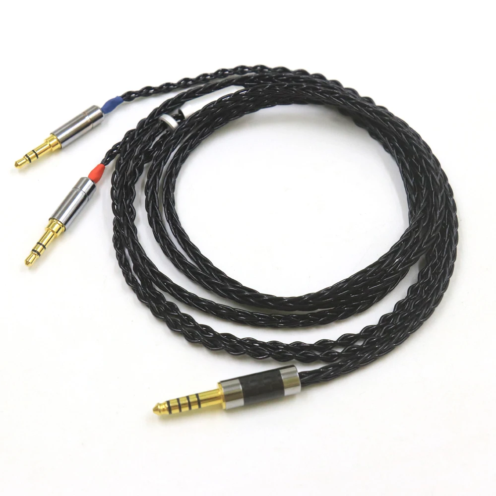 4.4MM 6.5MM XLR zrównoważony 8 rdzeń 99% 7N OCC posrebrzany kabel do słuchawek dla Hifiman Sundara Ananda HE1000se HE6se he400i he400se