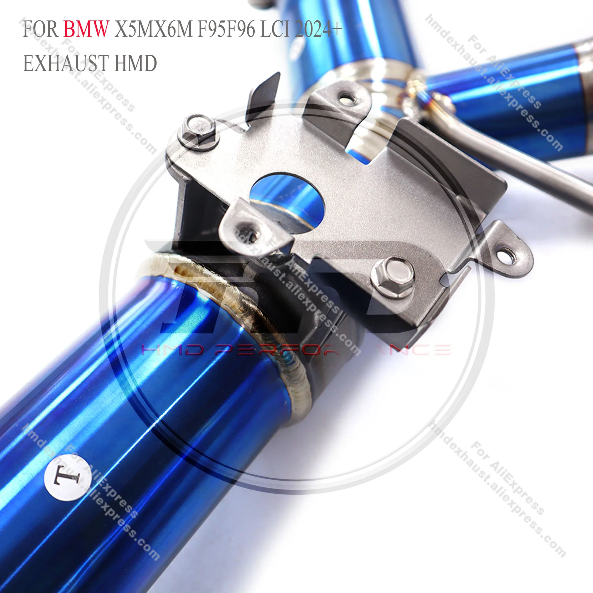 أنبوب عادم HMD من التيتانيوم لسيارات BMW X5M X6M F95 F96 LCI 2024+ ماسورة عادم الأداء #5