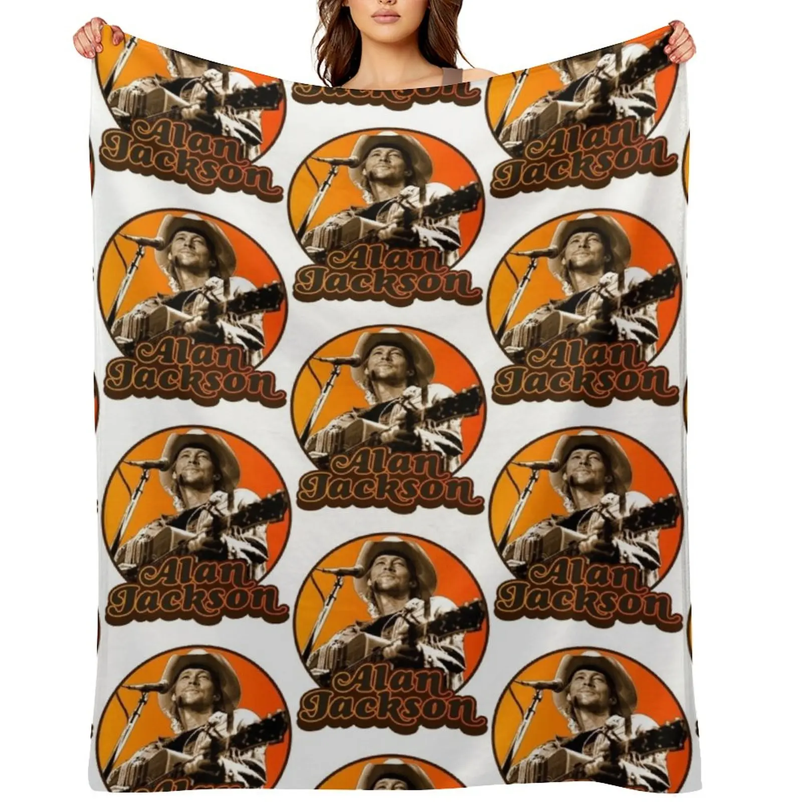 

Alan Jackson ))(( Retro Style Classic Country Fan Throw Blanket Bed linens Warm Blankets Sofas Of Decoration anime Blankets