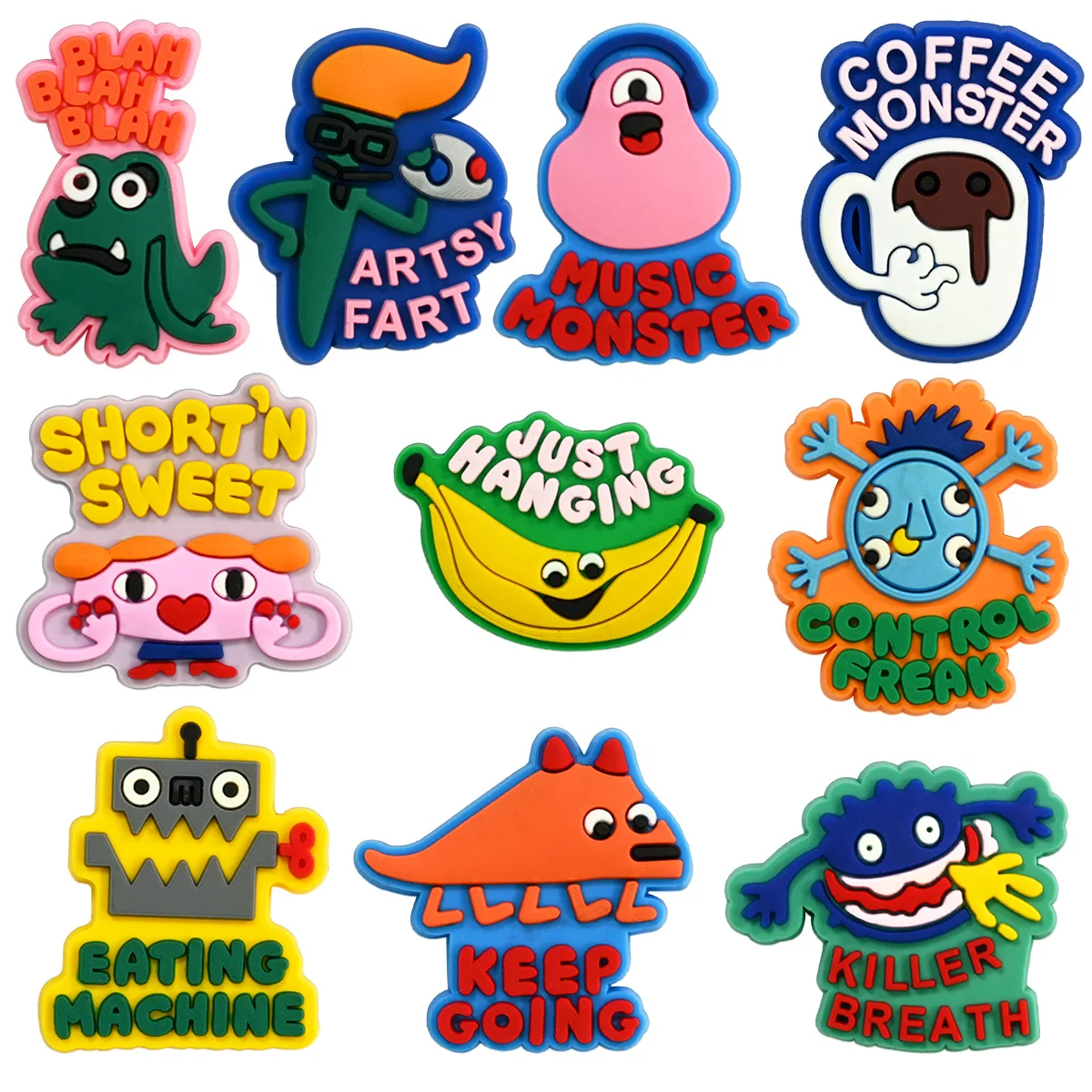 10Pcs Cartoon Shoe Charms for Croc Clogs Sandals Bracelet Wr