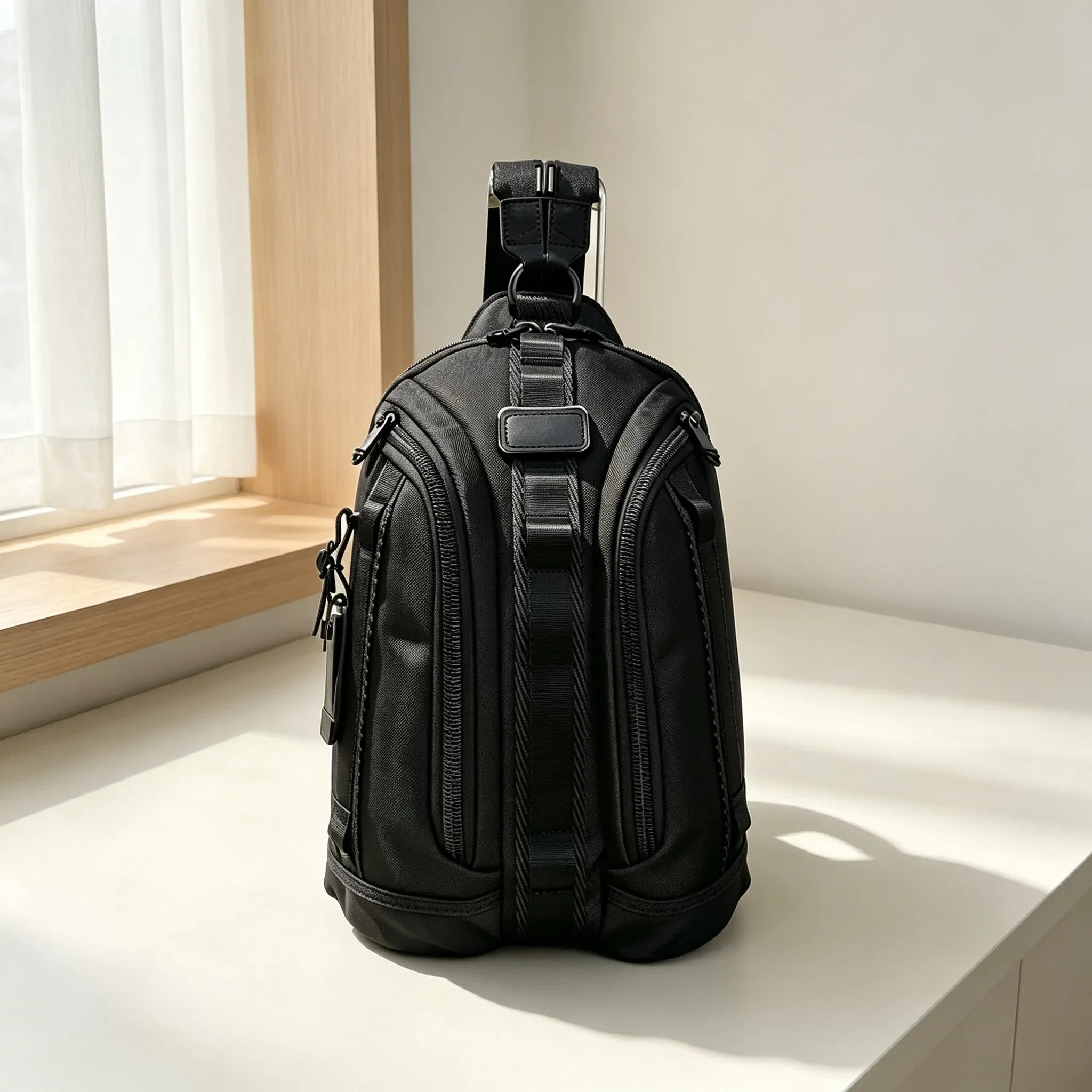 Business Versatile Chest Pack for Men Nylon Fashion Crossbody Bag Convertible Backpack