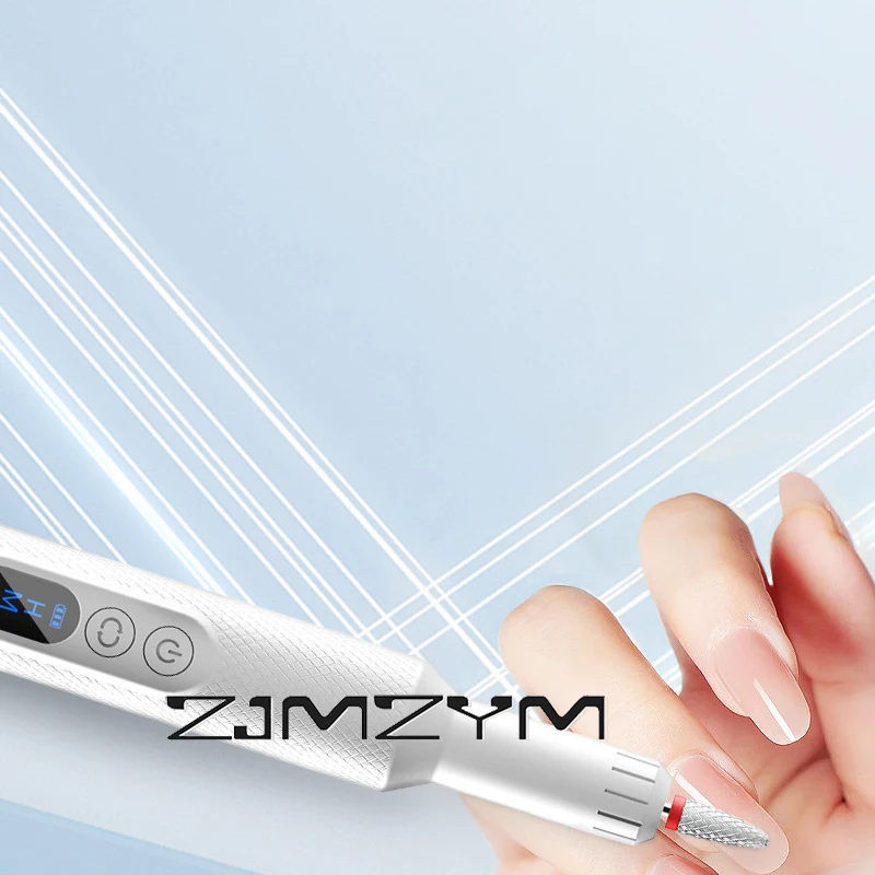 1.8W Manicure Sander Electric Nail Drill Nail Sander with Charging Base Nail Trimming Gel Remover Nail Set Nail Art Tools