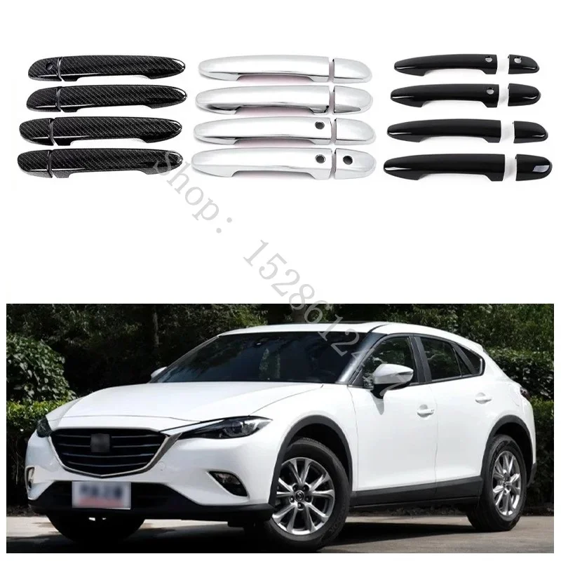 Para Mazda 2 Mazda 3 6 Cx-5 M2 M3 M6 Cx3 2012 2013 ~ 2022 cubierta de manija de puerta lateral cromada embellecedor de captura moldura de superposición guarnición