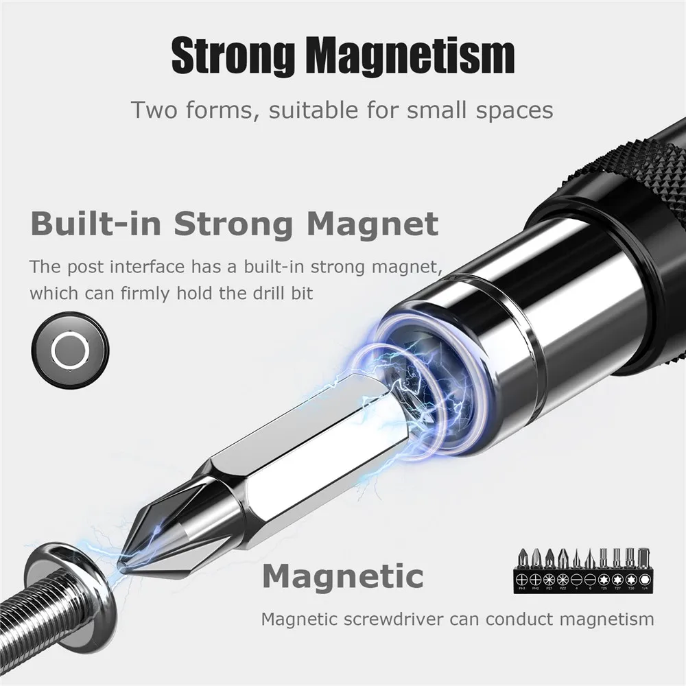 1/4"Hex Magnetic Pivoting Drill Bit Quick Change Drive Guide Drill Pivoting Bit Holder for Tight Spaces Magnetic Bit Tip Holder