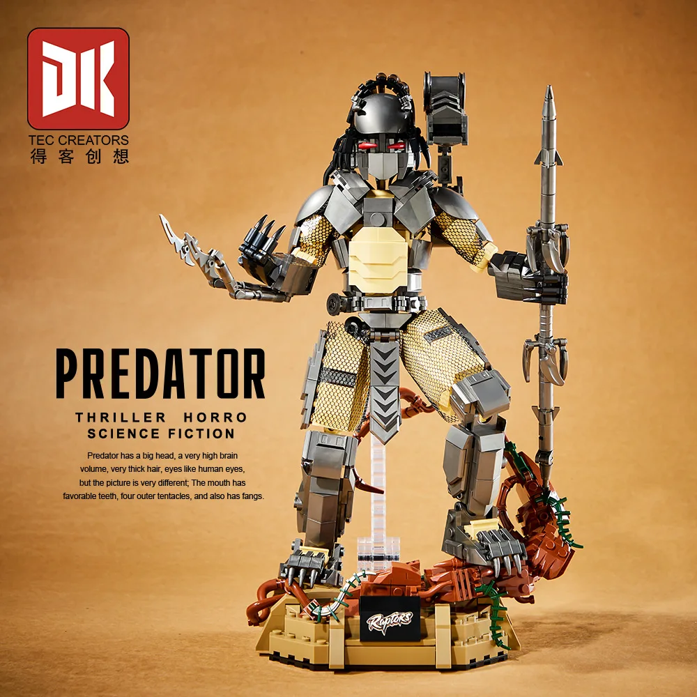 الغريبة المفترس MOC اللبنات الفيلم الكلاسيكي لتقوم بها بنفسك الطوب الصغير الشكل 978 قطعة تجميع اللعب لهدايا عيد ميلاد الطفل