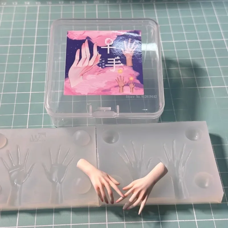 Ultralight Clay Cartoon Doll Face Hand Silicone Mold DIY Ceramic Doll Polymer Clay Animation Character Face Contours Making Tool