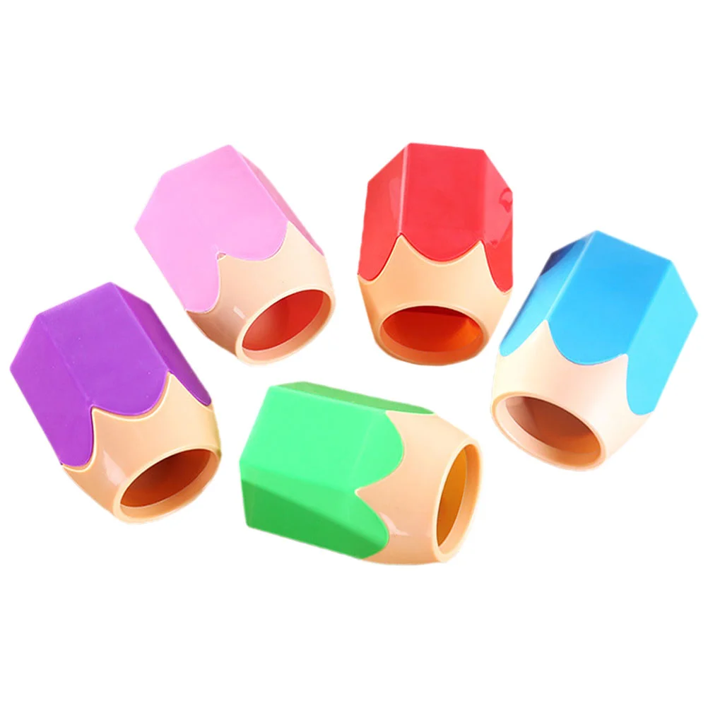 5 Pcs Student Stationery Desktop Storage Pen Holder Cups Container Makeup Brush Office Abs