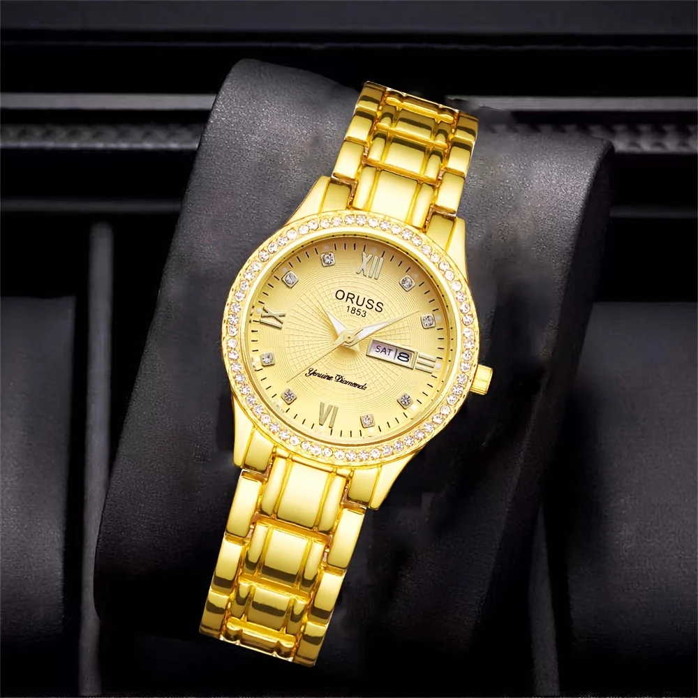 Relógio de calendário feminino clássico, relógio feminino durável, viajante estudantil, relógio feminino de todos os jogos