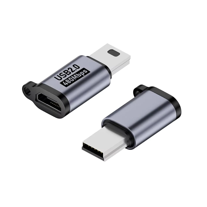 2 قطعة مايكرو USB إلى نوع C محول USB صغير إلى USB C 480Mbps شحن البيانات السريعة موصل USBC محول للهواتف اللوحية