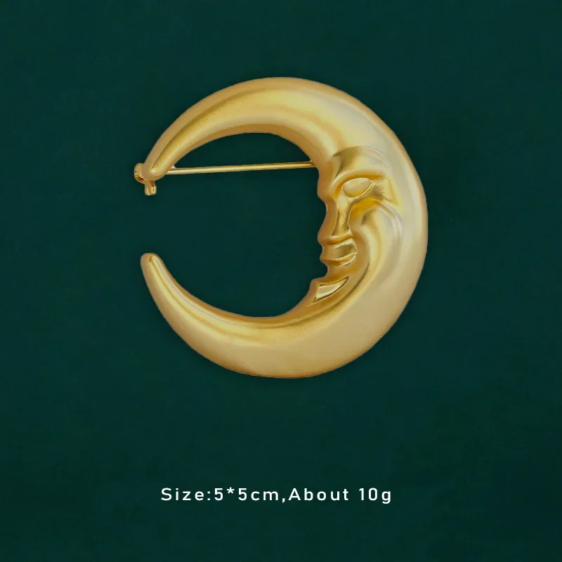 Szpilki w stylu barokowym Vintage Geometry Flower Odznaki Elegancka broszka Sweet Moon Biżuteria dla kobiet Panie