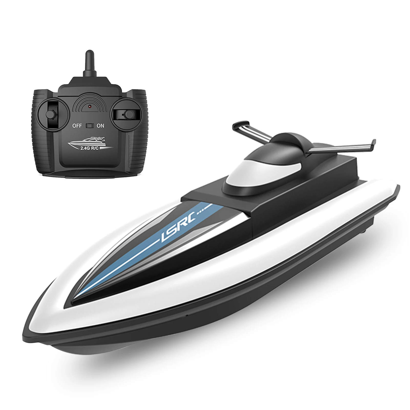 LSRC RC Boat Remote Control Boat Race Boat 2.4GHz Waterproof Toy for Lake Pool Sea Gift for Kids Boys Girls