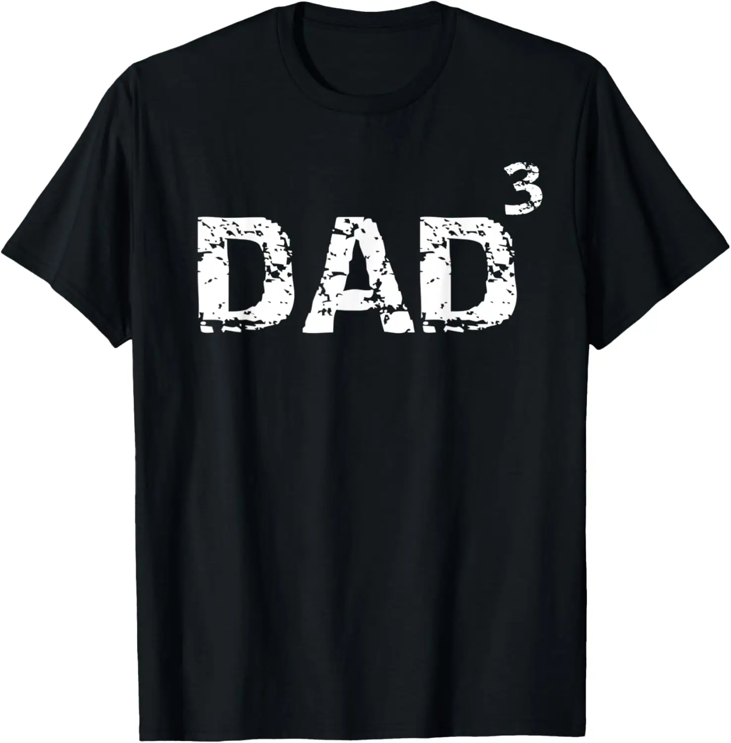

Mens Funny Triplet Dad Gift Father of 3 Math Pun Idea Dad Cubed T-Shirt