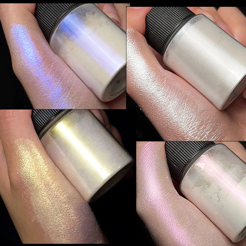 1Box 10g Pink Purple Aurora Pearl Nail Powder Holographic Chameleon Glitter Chrome Pigment Dust Gradient Mirror Effect Manicure