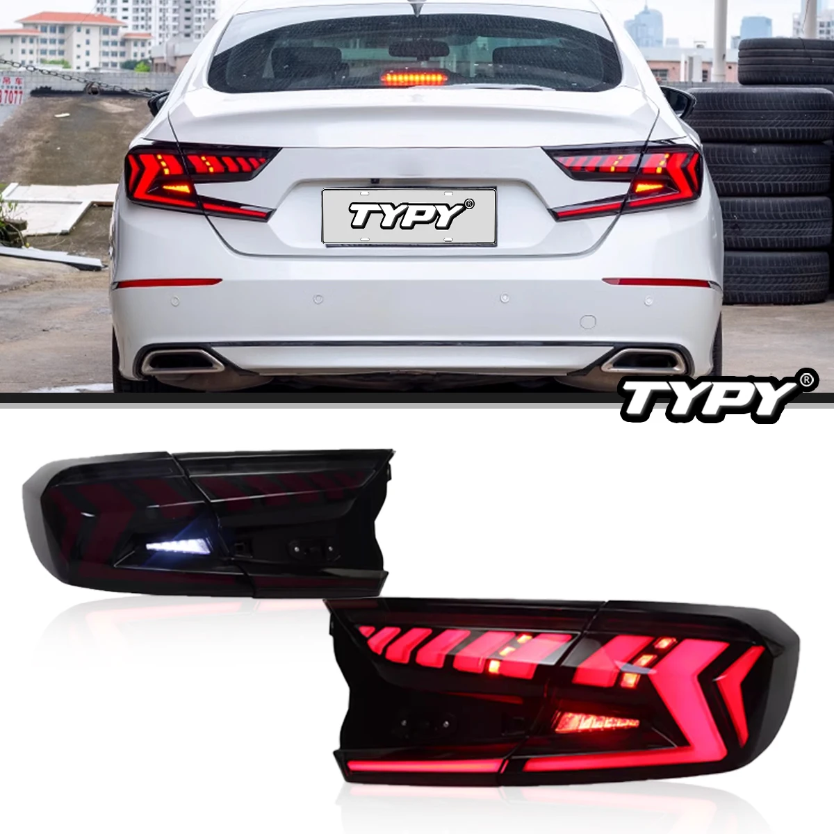 

TYPY Car Light For Honda Accord 10th 2018-2021 Taillight LED Projetor Tail Lamp Daytime Running Light Automotive Accessories