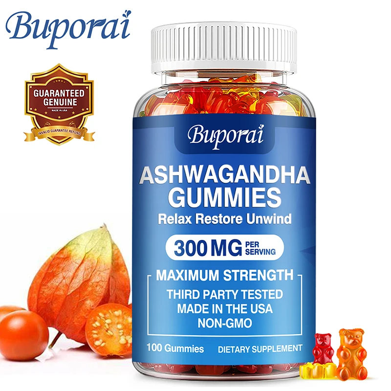 Ashwagandha Gummies - Supports Sleep, Relieves Stress, Provides Positive Mood and Memory