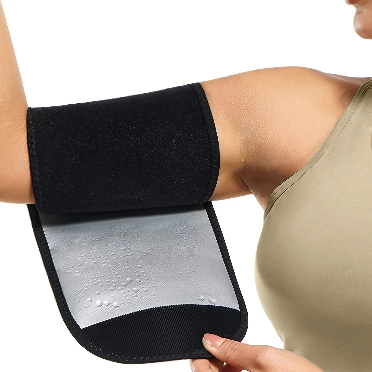 1Pair Women Sweat Arm Shaping Sleeves Sauna Hot Spring Sweat Boost Arm Trimmer Bands Fitness Yoga Sport Training Protective Gear
