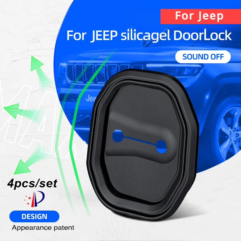 

4pcs/set Car Door Lock Cover Case Protection for Jeep Wrangler Rubicon Compass Patriot Cherokee Grand Cherokee Protective Cover