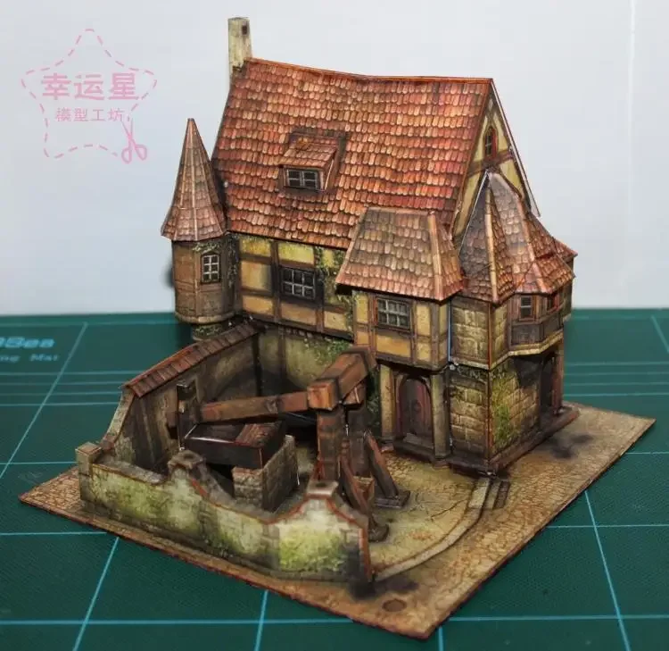 1/87 Medieval Architecture Cathedral Castle Building Original Paper Model DIY Handmade Toys