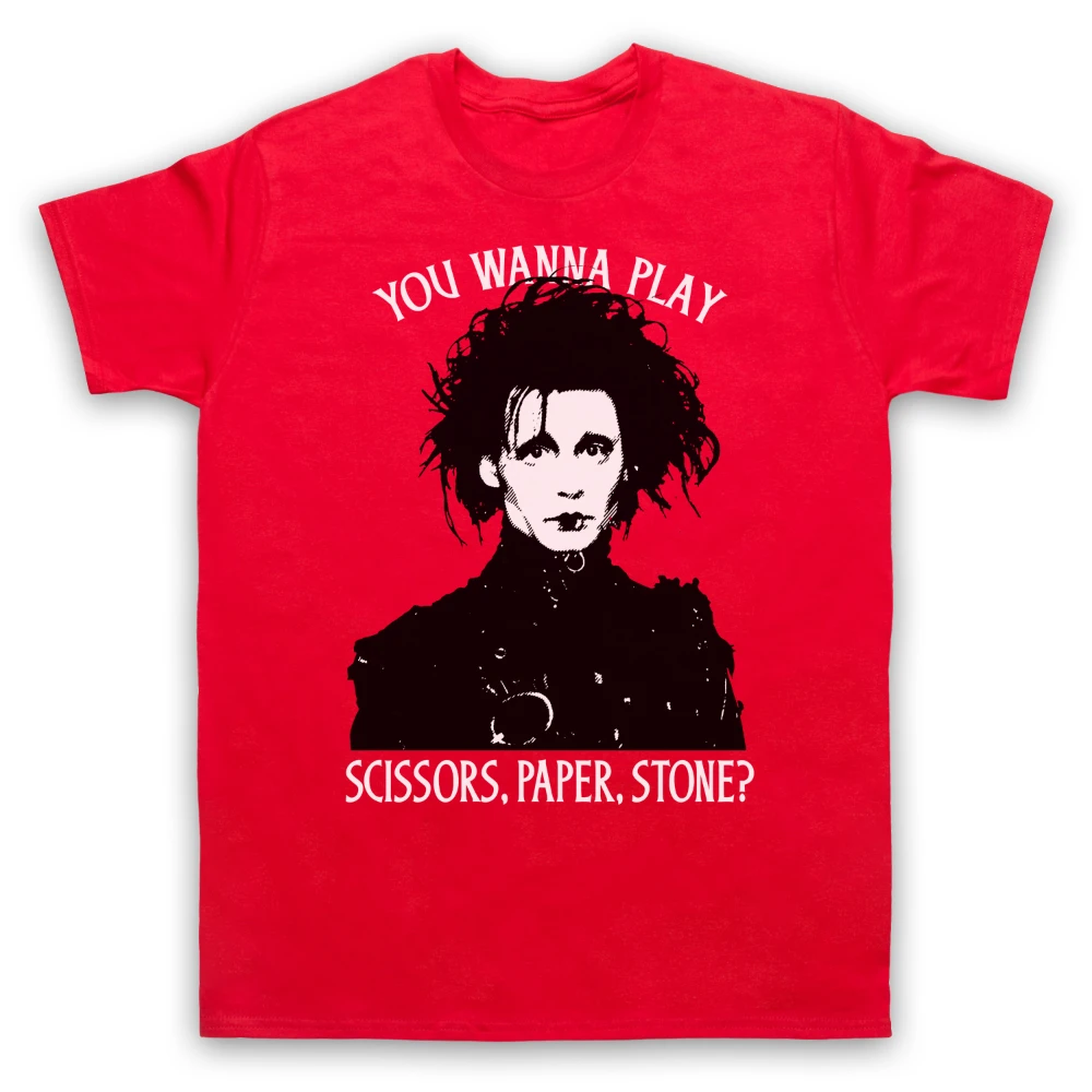 تي شيرت Edward Scissorhands Johnny Depp Fantasy Movie للجنسين تي شيرت كاجوال مريح من القطن الخالص عالي الجودة ملابس الشارع الشهير