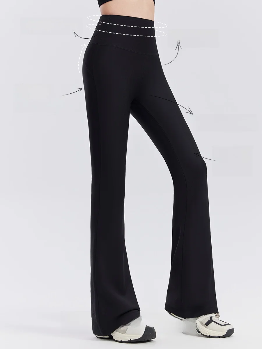 ارتفاع الخصر اليوغا السراويل النسائية خريف 2025 ملابس خارجية جديدة البطن التحكم بعقب رفع التخسيس تابوت جرس بوت السراويل الطويلة