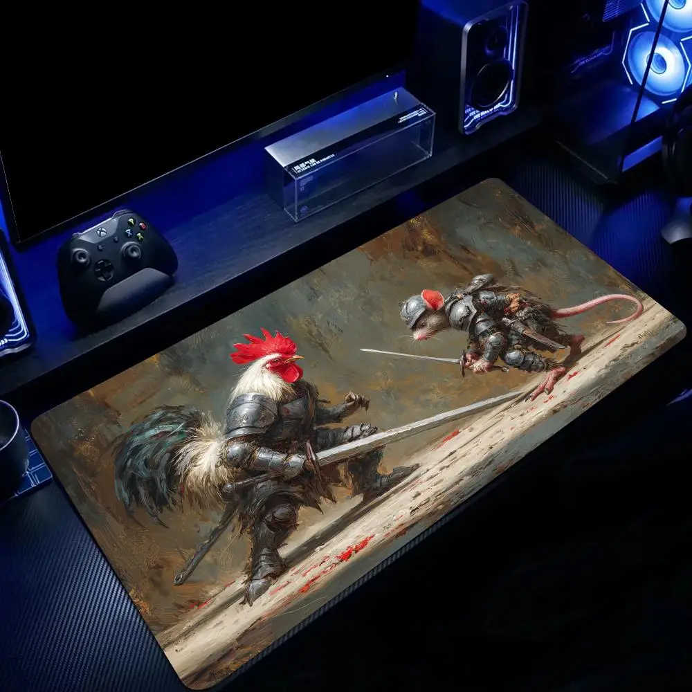 Interesting animal showdowns Mouse Pad Large Computer Office Game Table Mats Rubber Anti-slip XXL Mouse Mat HDP Long Desk Pads