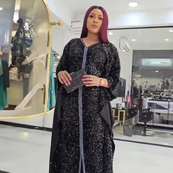 Stylish african dress Loose african women dresses Sequined Fabric plus size african dresses for women