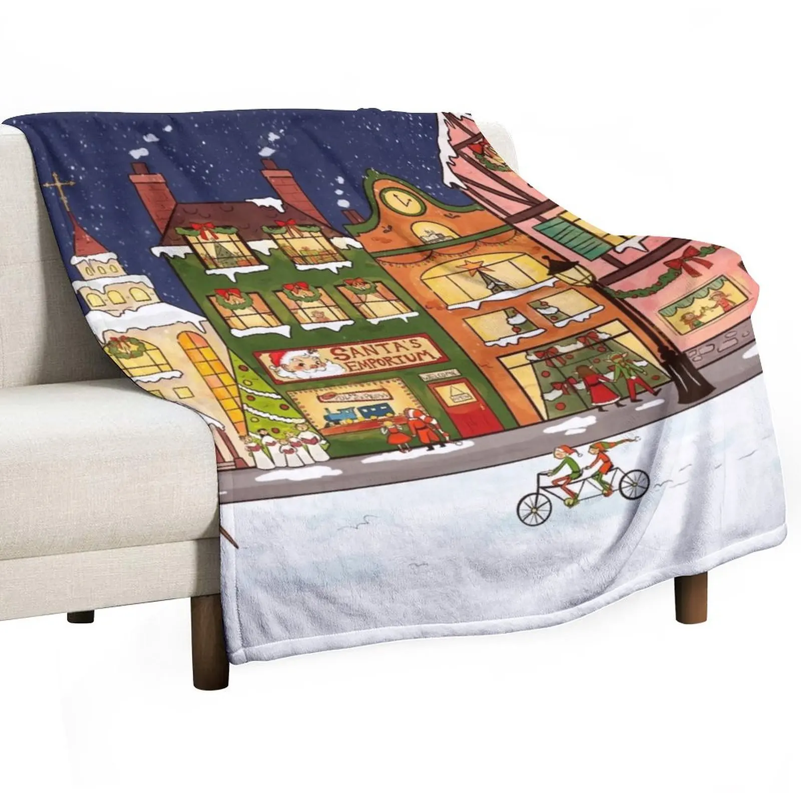 

Christmas Whimsy Throw Blanket For Sofa Thin Polar Bed Fashionable Luxury St Blankets