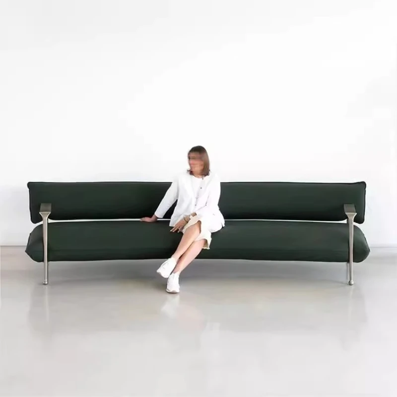 

Sofa Stainless Steel Sales Office Hotel Multi-person Fabric Sand