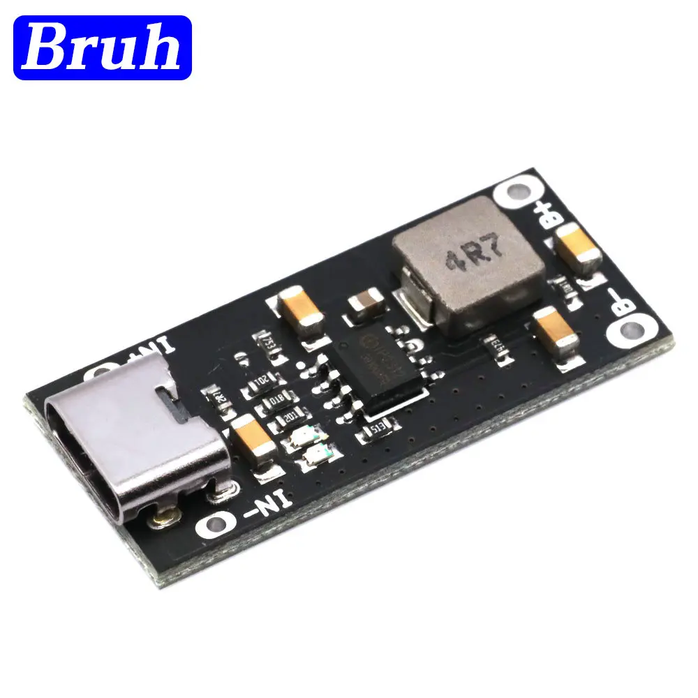 Type-C USB 3A High Current IP2312 Polymer Ternary Lithium Battery Quick Fast Charging Board Charger Module CC/CV Mode 5V To 4.2V