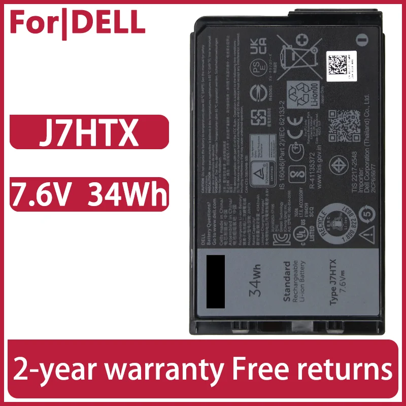 

J7HTX Laptop battery For Dell Latitude 7202 7212 7220 7XNTR 34Wh
