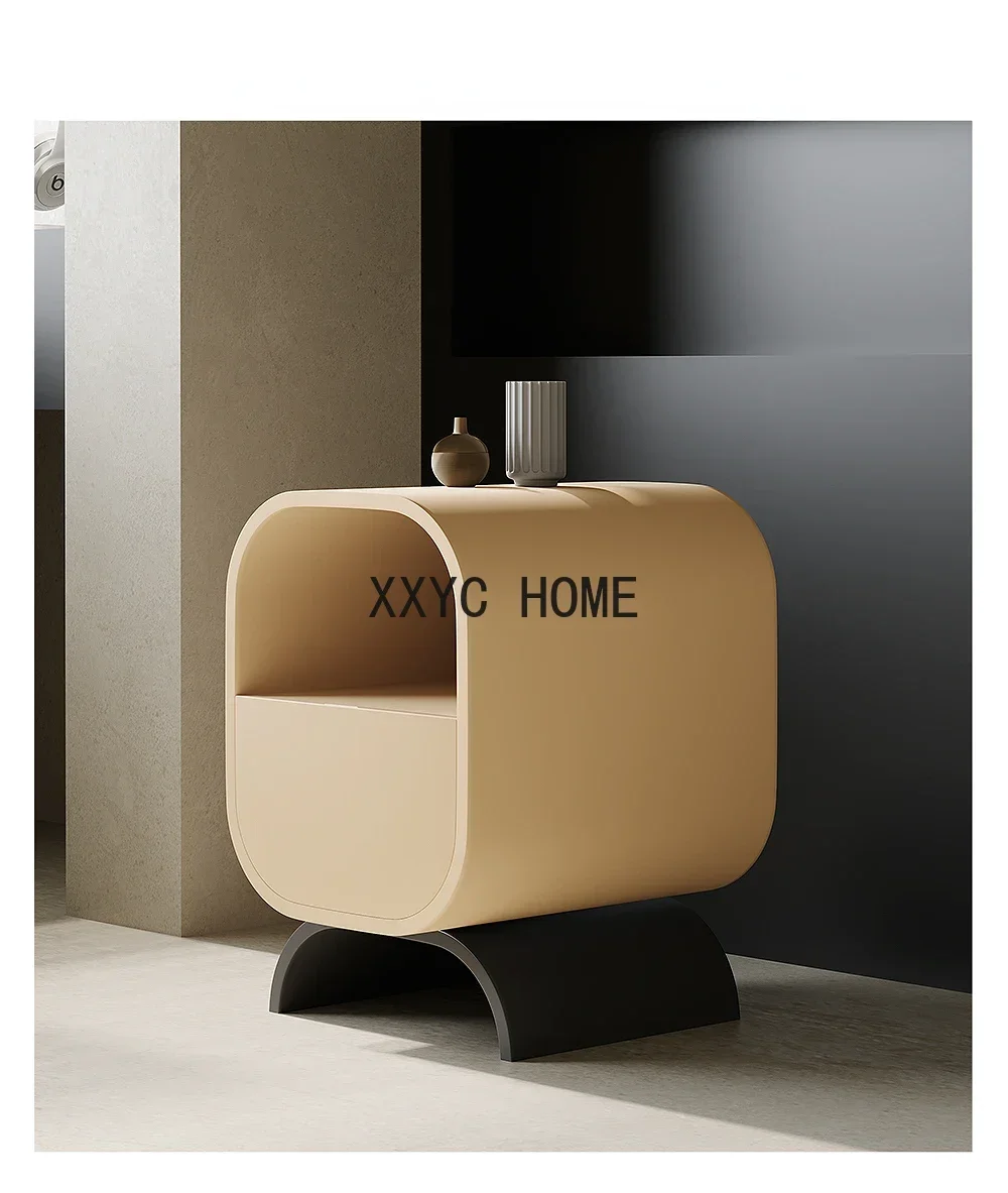 

HJ Bedside Table Mini Small Bedside Cabinet Light Luxury Ultra Narrow Cabinet