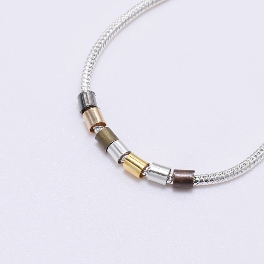 

1500 PCS Beading Material Beads for Jewelry Making DIY Crimp Bracelets Tube Accessories Positioning